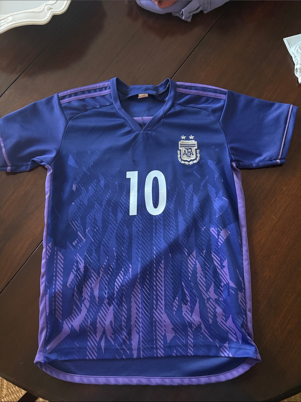 Kids Purple Messi Argentina  Jersey with Number 10